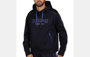 SWEAT À CAPUCHE DÉPERLANT NAVY